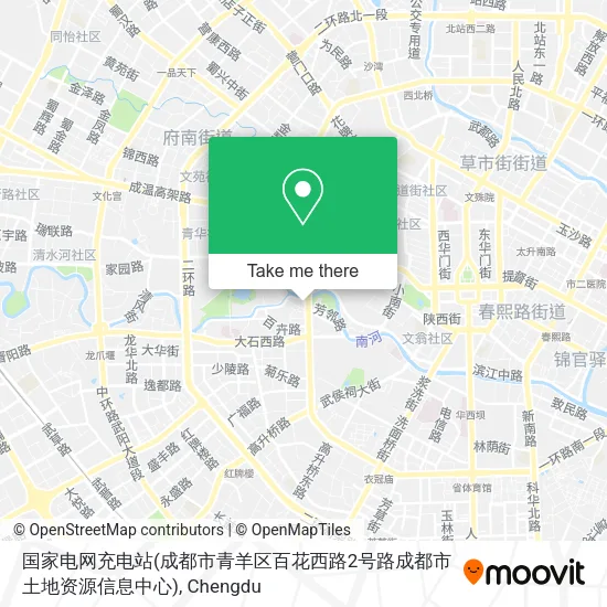 国家电网充电站(成都市青羊区百花西路2号路成都市土地资源信息中心) map