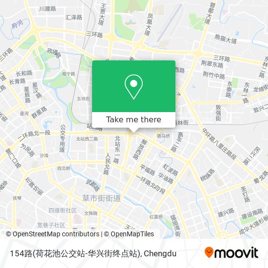 154路(荷花池公交站-华兴街终点站) map