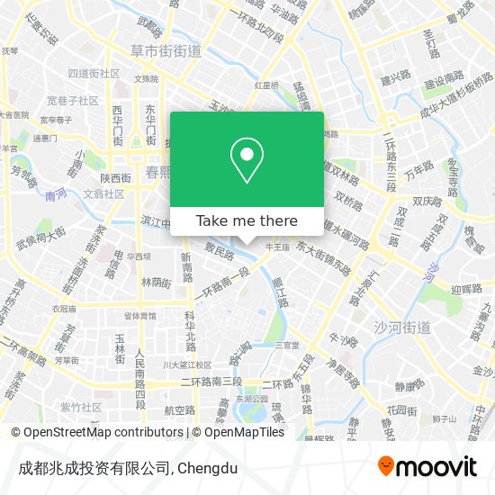 成都兆成投资有限公司 map