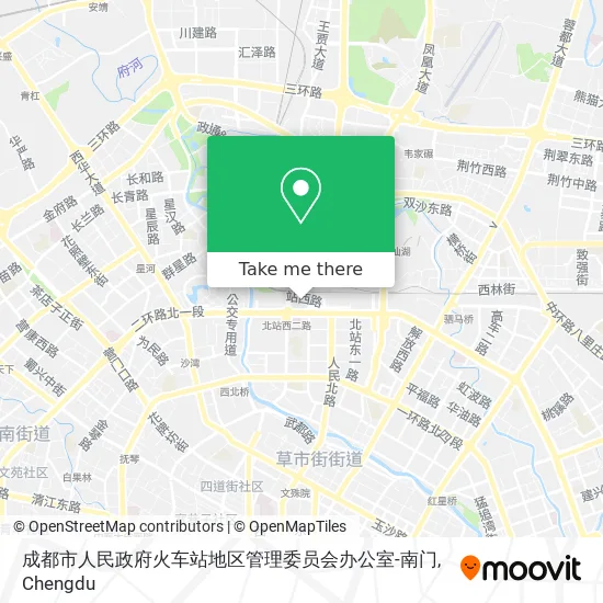 成都市人民政府火车站地区管理委员会办公室-南门 map