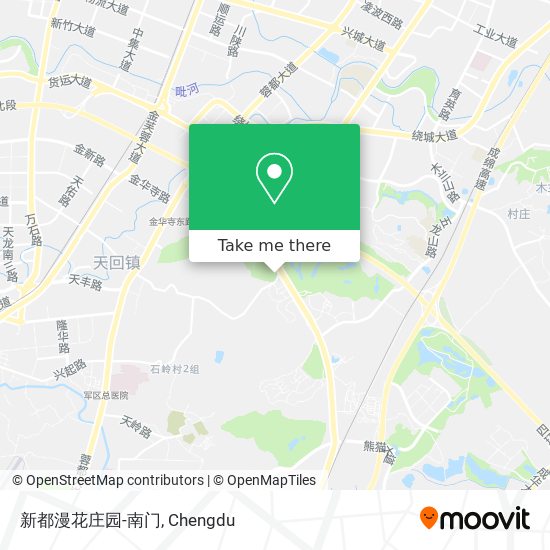 新都漫花庄园-南门 map