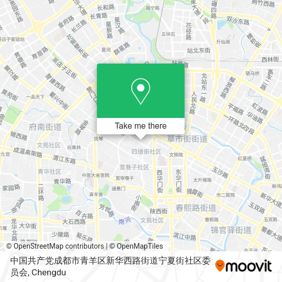 中国共产党成都市青羊区新华西路街道宁夏街社区委员会 map