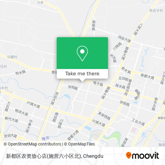 新都区农资放心店(施营六小区北) map