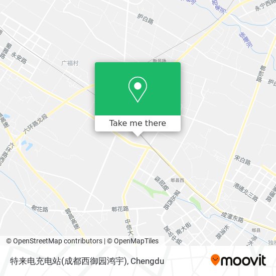 特来电充电站(成都西御园鸿宇) map