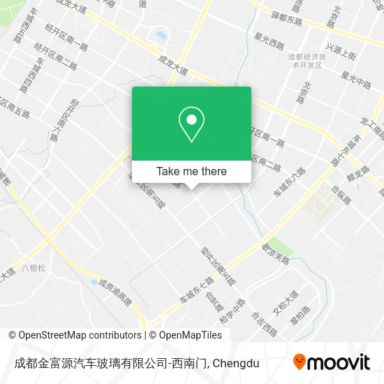 成都金富源汽车玻璃有限公司-西南门 map