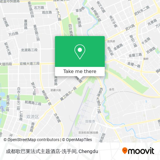 成都歌巴莱法式主题酒店-洗手间 map