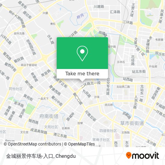 金城丽景停车场-入口 map