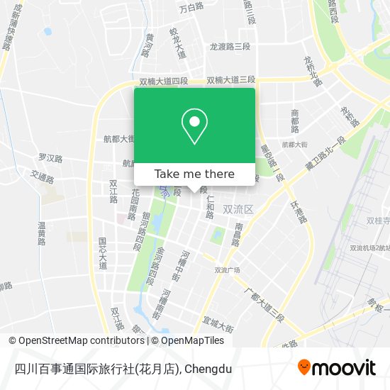 四川百事通国际旅行社(花月店) map