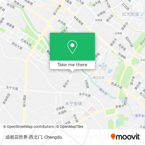 成都花世界-西北门 map