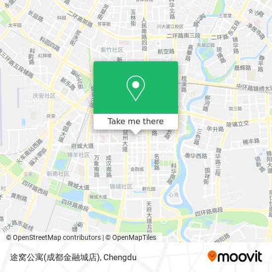 途窝公寓(成都金融城店) map