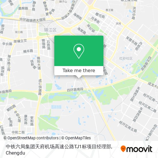中铁六局集团天府机场高速公路TJ1标项目经理部 map