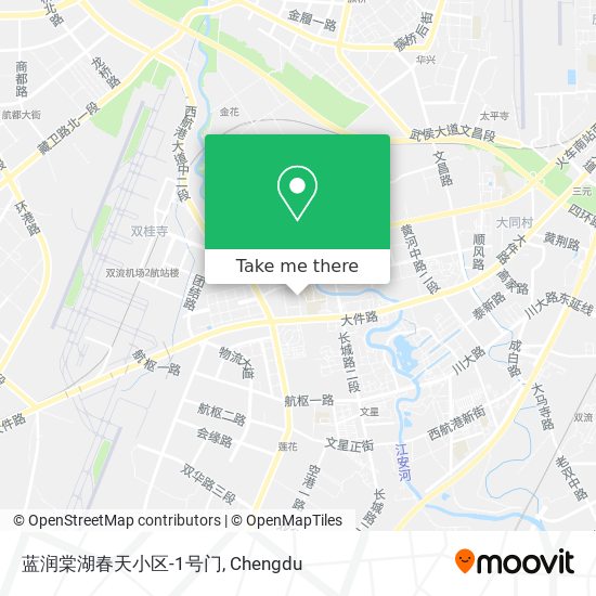 蓝润棠湖春天小区-1号门 map