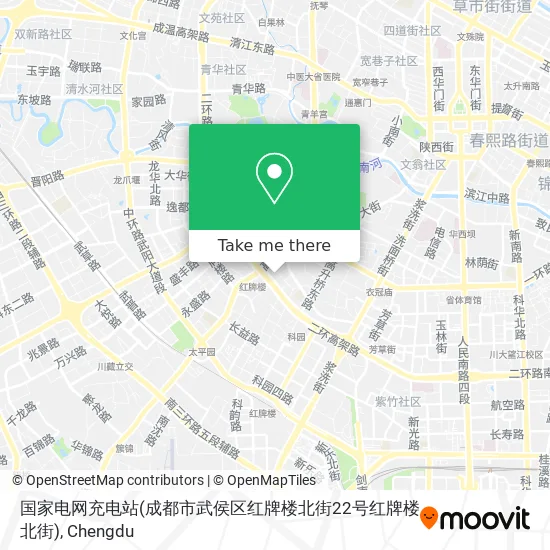 国家电网充电站(成都市武侯区红牌楼北街22号红牌楼北街) map