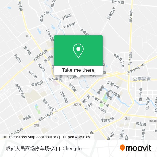 成都人民商场停车场-入口 map