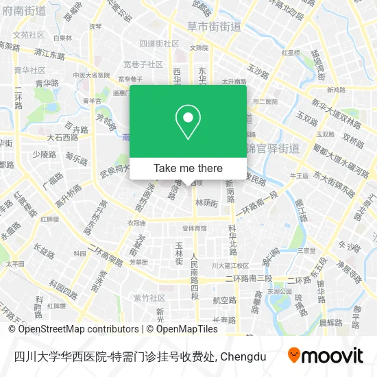 四川大学华西医院-特需门诊挂号收费处 map