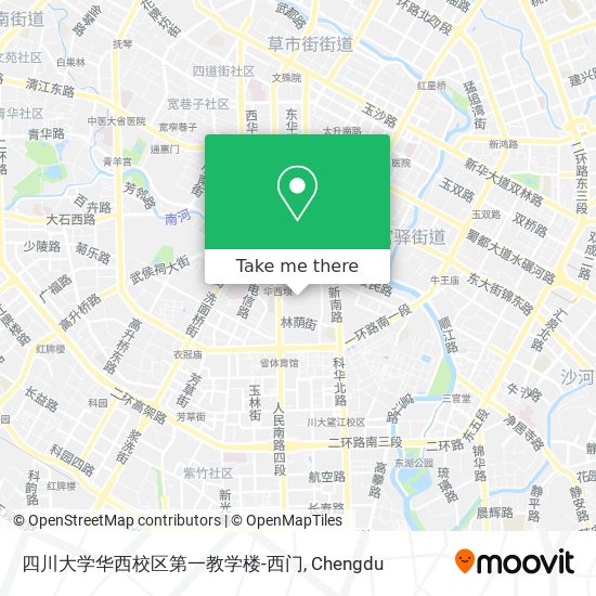 四川大学华西校区第一教学楼-西门 map