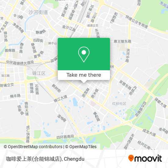 咖啡爱上茶(合能锦城店) map