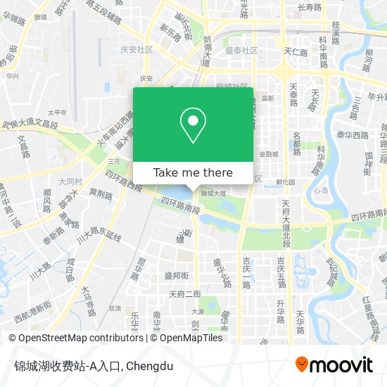 锦城湖收费站-A入口 map