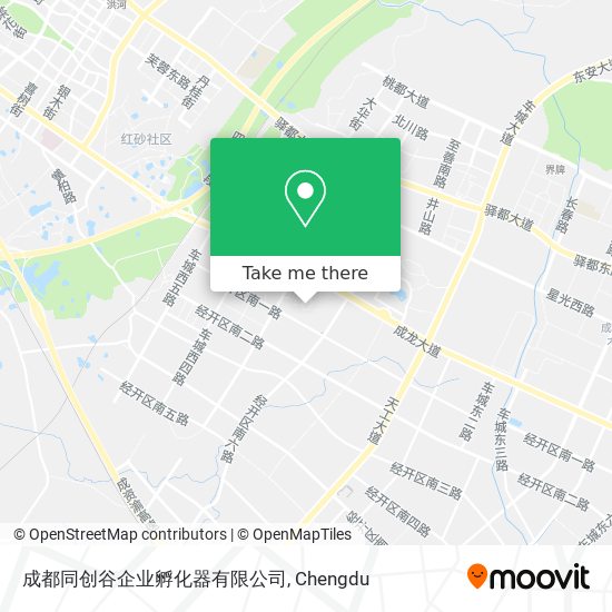 成都同创谷企业孵化器有限公司 map
