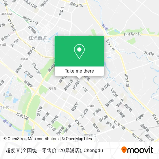 超便宜(全国统一零售价120犀浦店) map