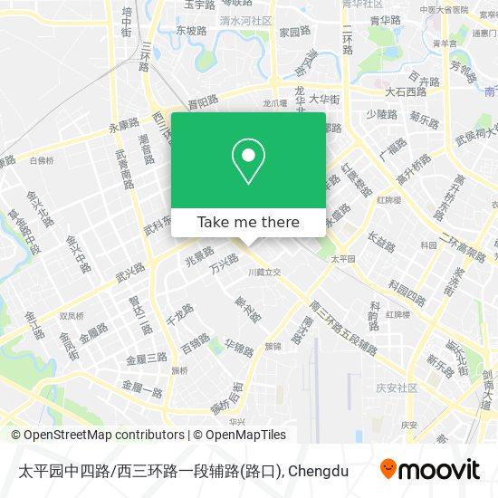 太平园中四路/西三环路一段辅路(路口) map