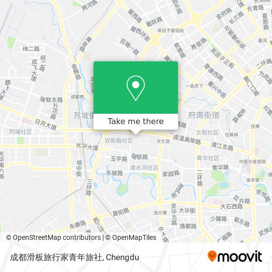 成都滑板旅行家青年旅社 map