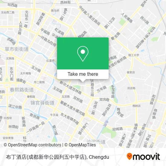 布丁酒店(成都新华公园列五中学店) map