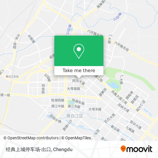 经典上城停车场-出口 map