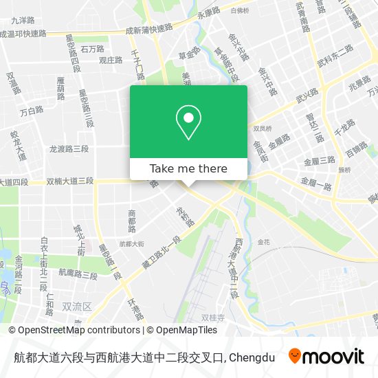 航都大道六段与西航港大道中二段交叉口 map
