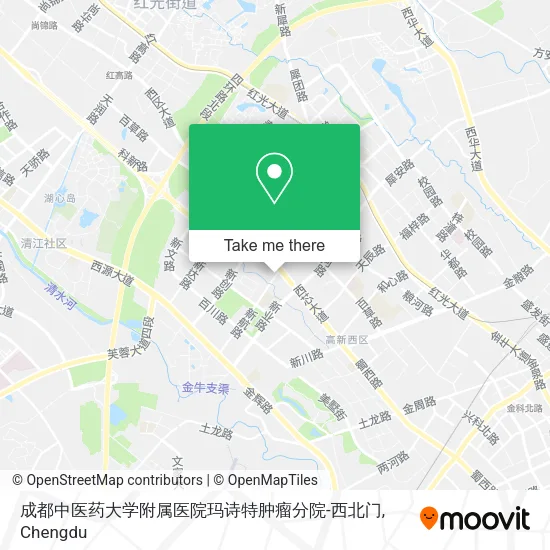 成都中医药大学附属医院玛诗特肿瘤分院-西北门 map
