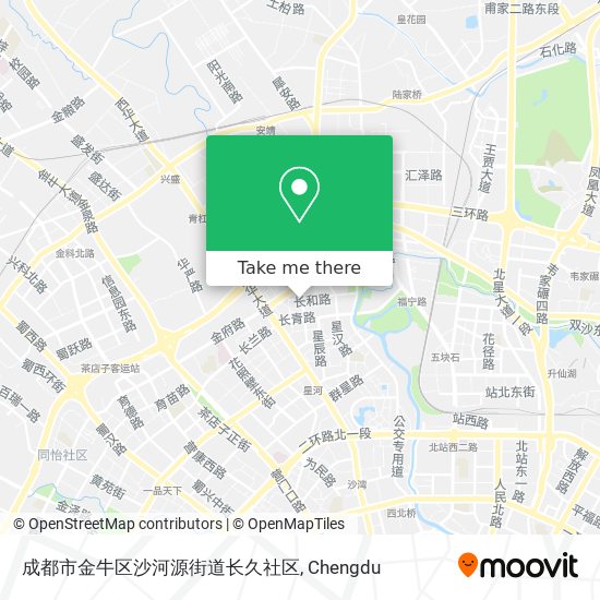 成都市金牛区沙河源街道长久社区 map