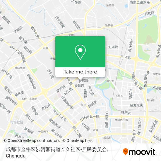 成都市金牛区沙河源街道长久社区-居民委员会 map