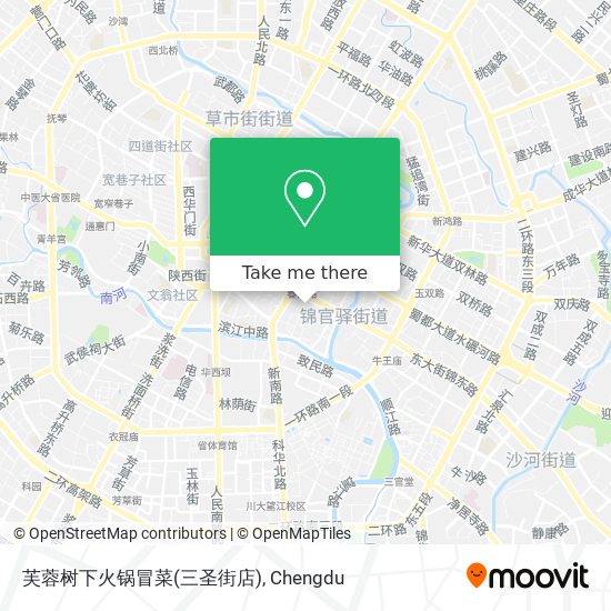 芙蓉树下火锅冒菜(三圣街店) map