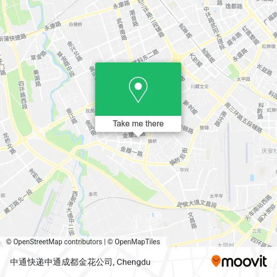 中通快递中通成都金花公司 map