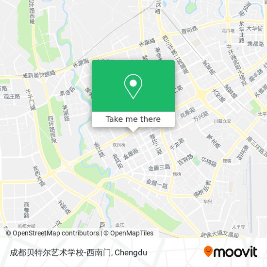 成都贝特尔艺术学校-西南门 map