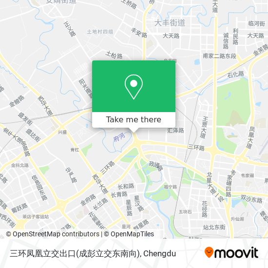 三环凤凰立交出口(成彭立交东南向) map