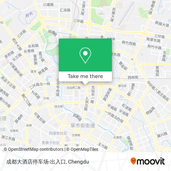 成都大酒店停车场-出入口 map