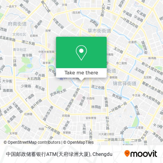 中国邮政储蓄银行ATM(天府绿洲大厦) map