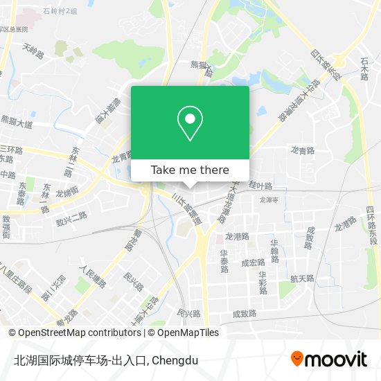 北湖国际城停车场-出入口 map
