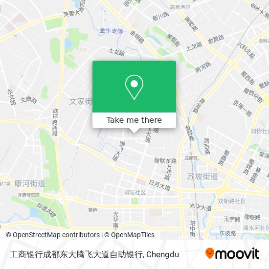 工商银行成都东大腾飞大道自助银行 map