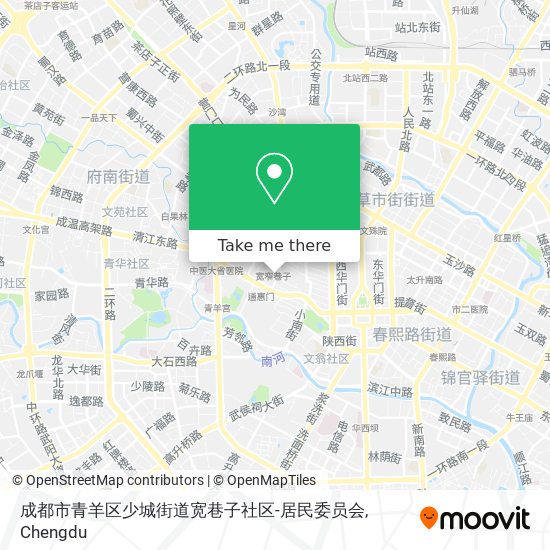 成都市青羊区少城街道宽巷子社区-居民委员会 map