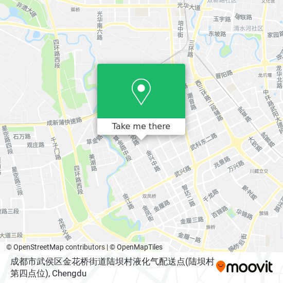 成都市武侯区金花桥街道陆坝村液化气配送点(陆坝村第四点位) map