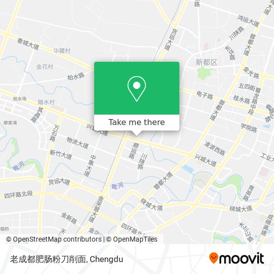 老成都肥肠粉刀削面 map