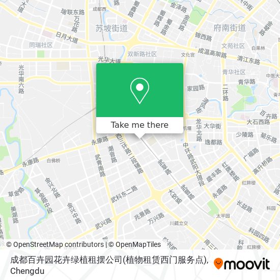 成都百卉园花卉绿植租摆公司(植物租赁西门服务点) map