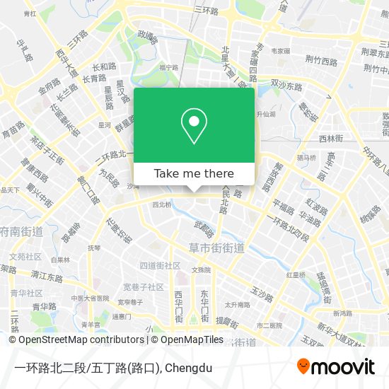 一环路北二段/五丁路(路口) map