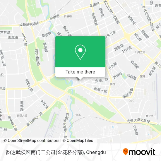 韵达武侯区南门二公司(金花桥分部) map