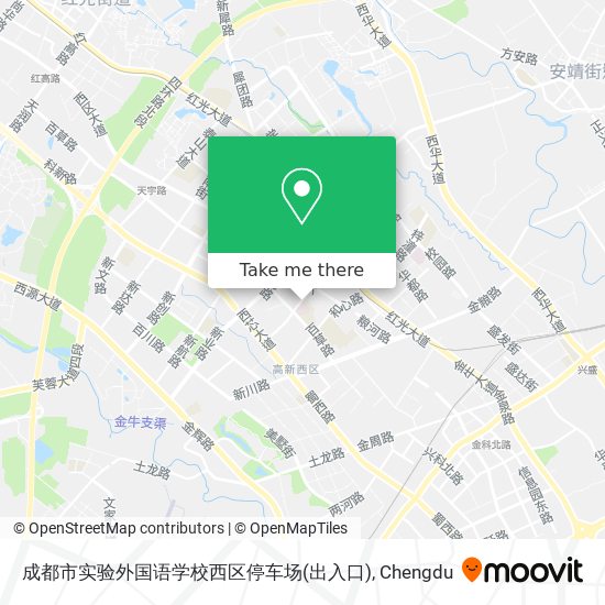 成都市实验外国语学校西区停车场(出入口) map