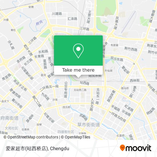 爱家超市(站西桥店) map