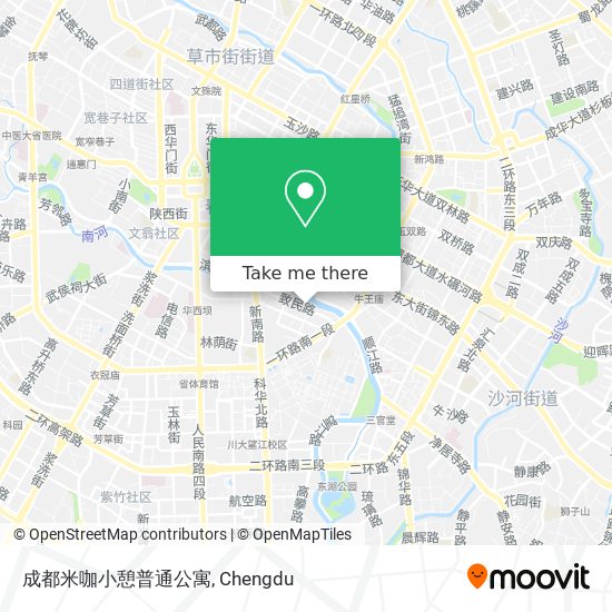 成都米咖小憩普通公寓 map