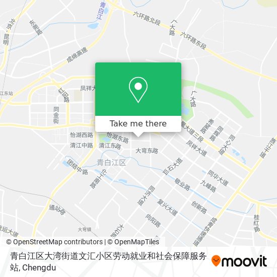青白江区大湾街道文汇小区劳动就业和社会保障服务站 map